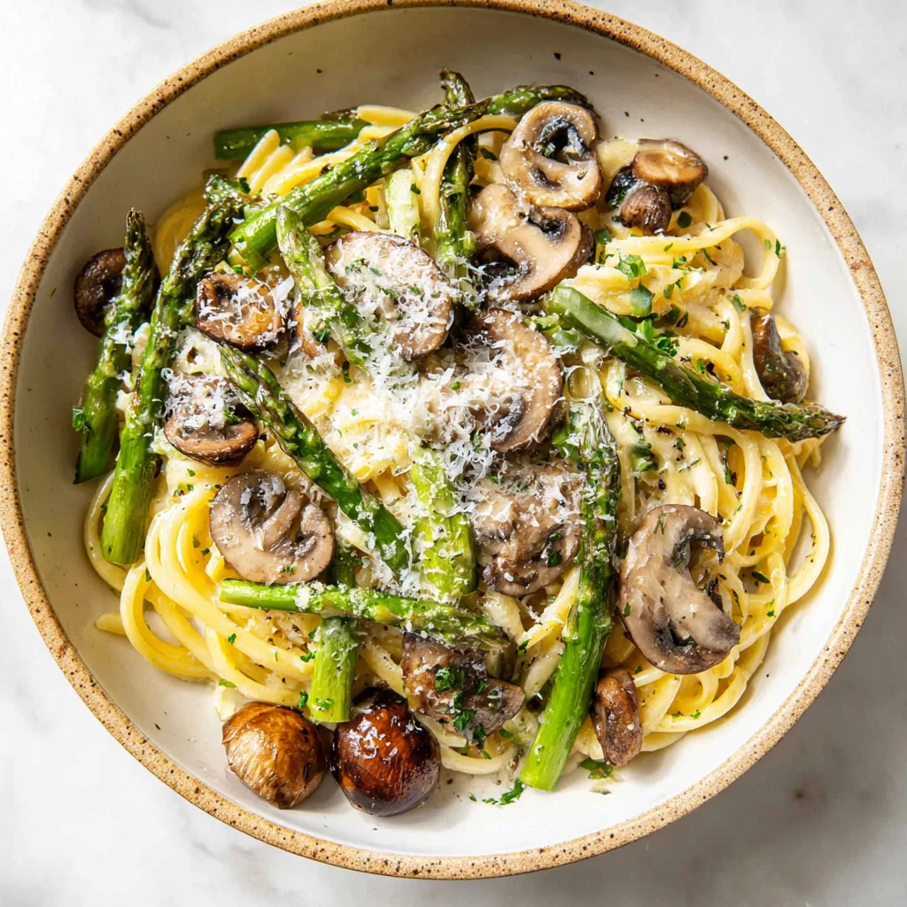 Asparagus Mushroom Pasta