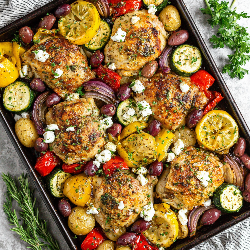 Greek Chicken Sheet Pan