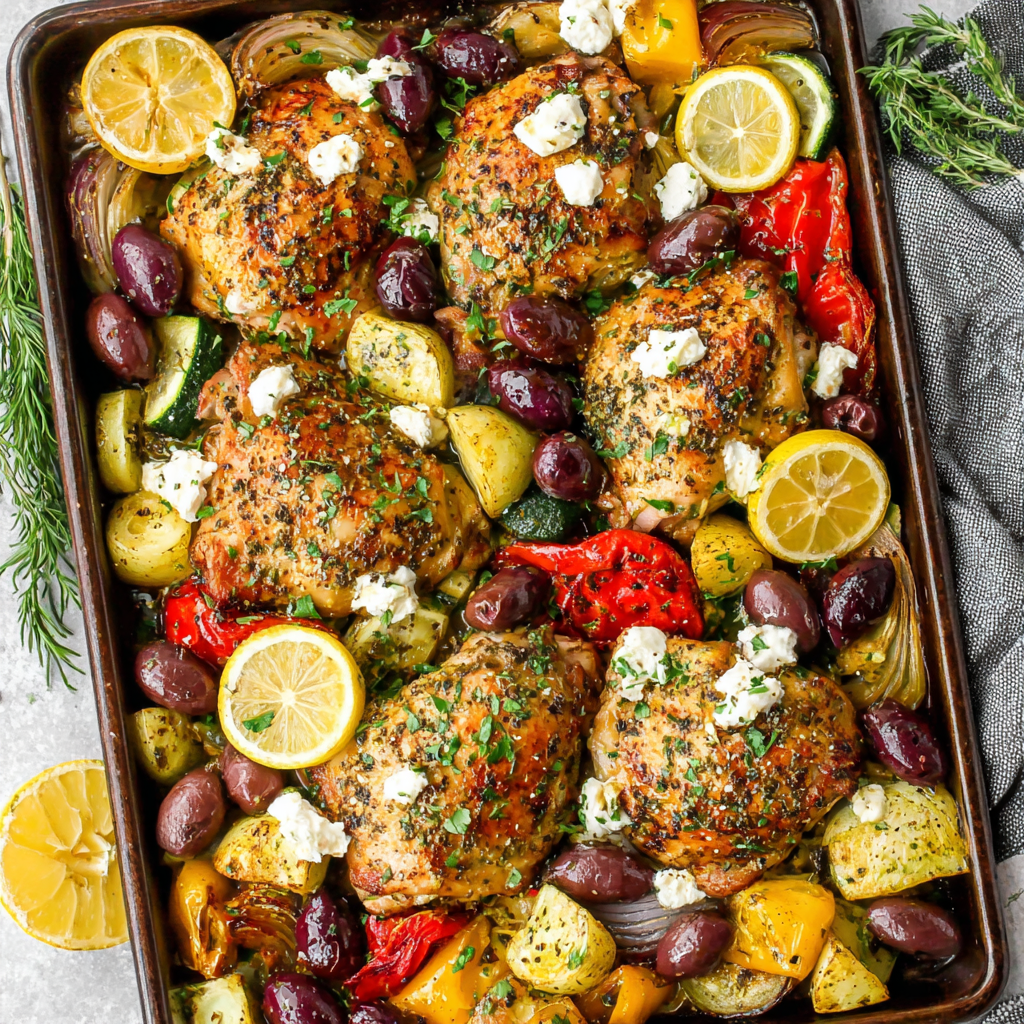 Greek Chicken Sheet Pan