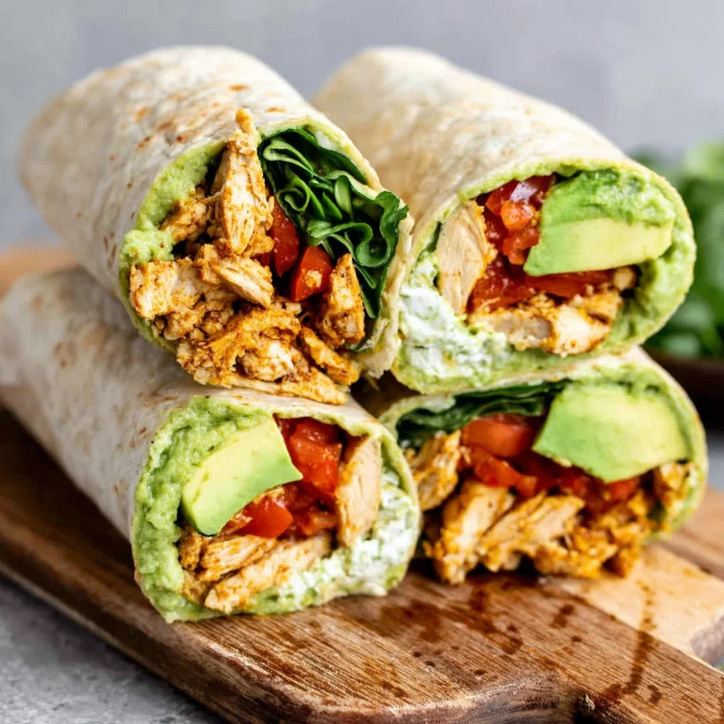 Healthy Chicken Avocado Wraps