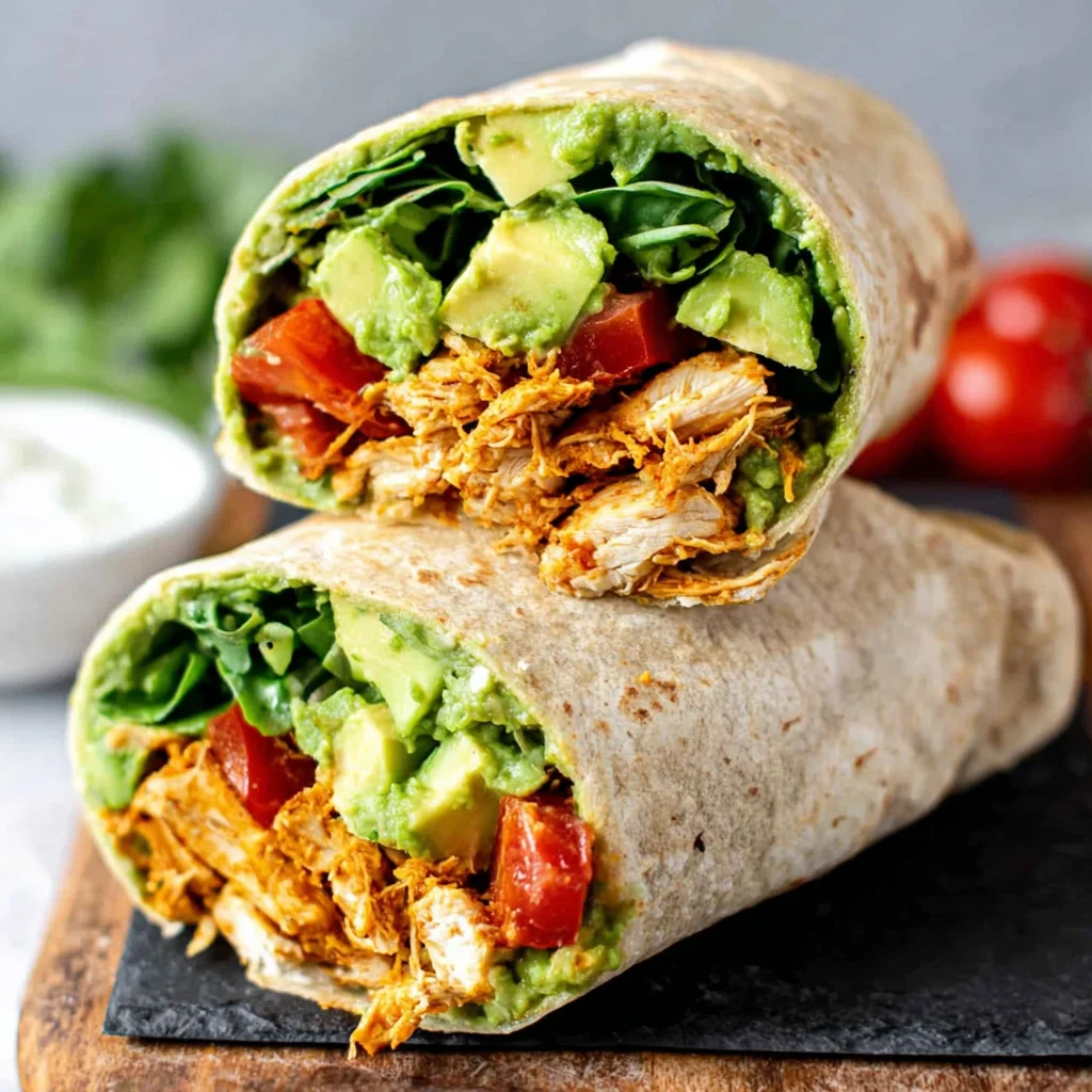 Healthy Chicken Avocado Wraps
