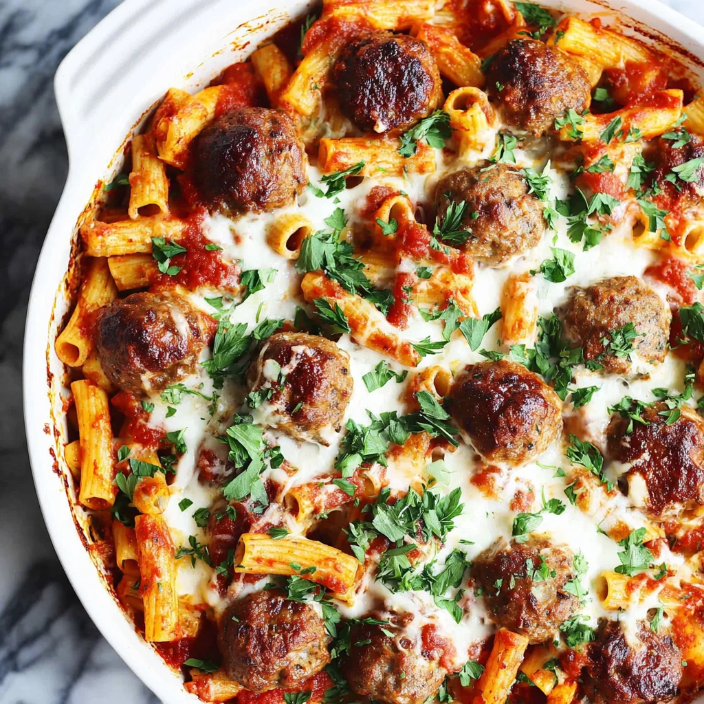 Meatball Baked Ziti