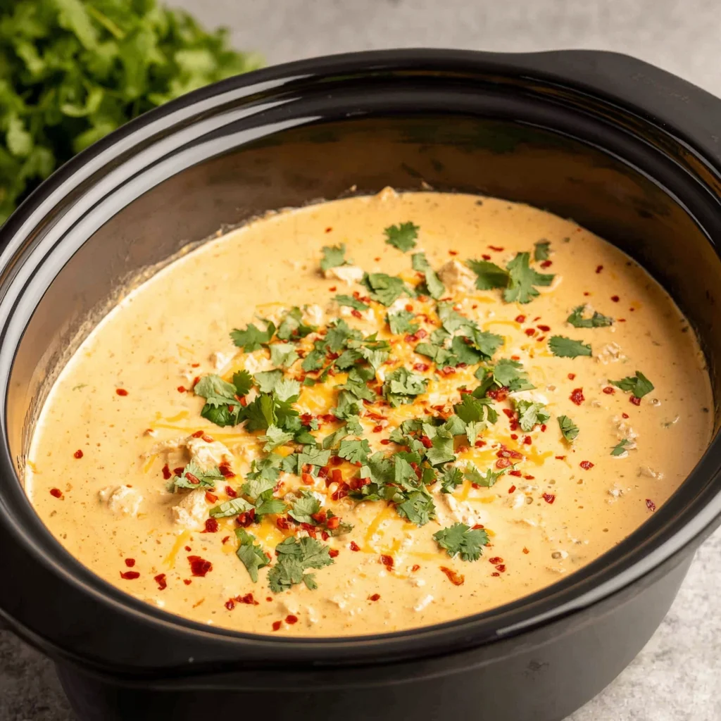 Spicy Crockpot Queso