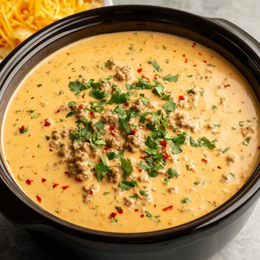 Spicy Crockpot Queso