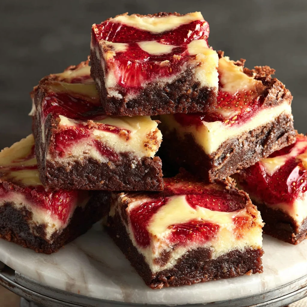 Strawberry Cheesecake Brownies