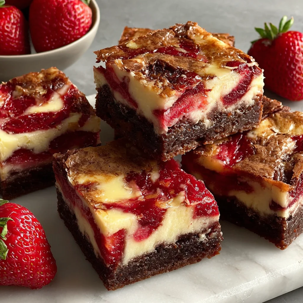 Strawberry Cheesecake Brownies