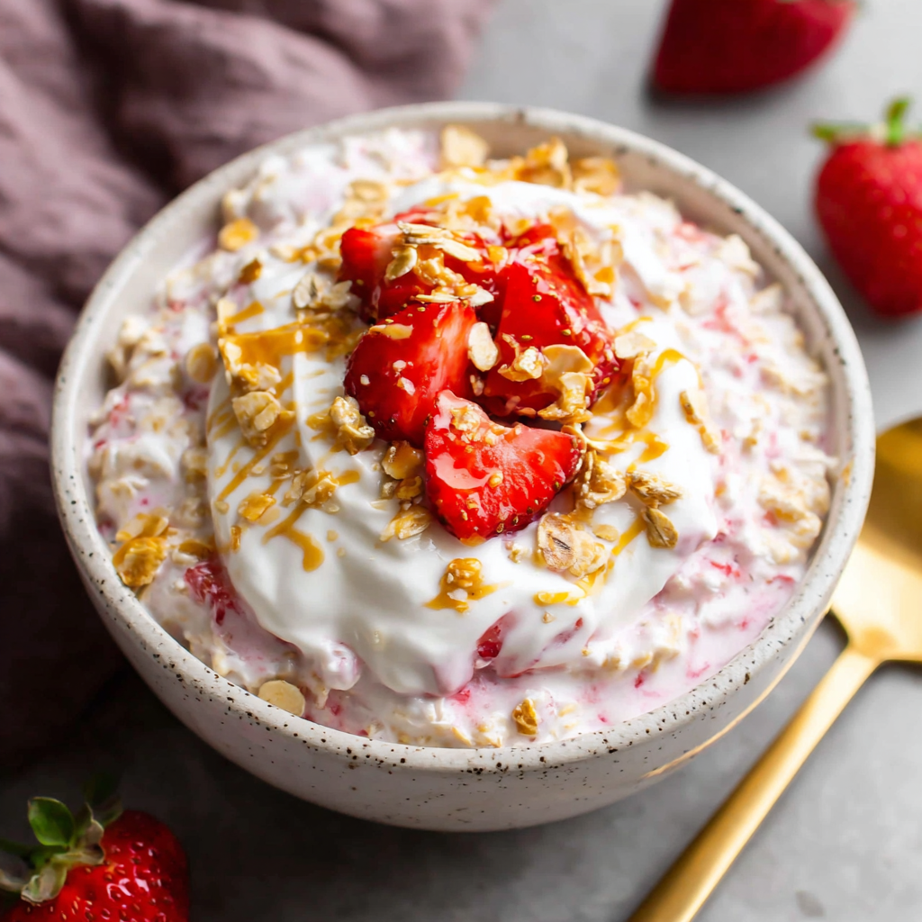 Strawberry Cheesecake Overnight Oats