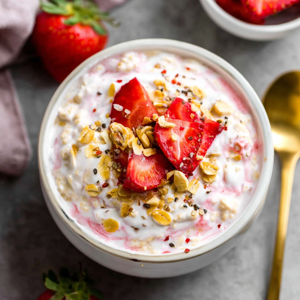 Strawberry Cheesecake Overnight Oats