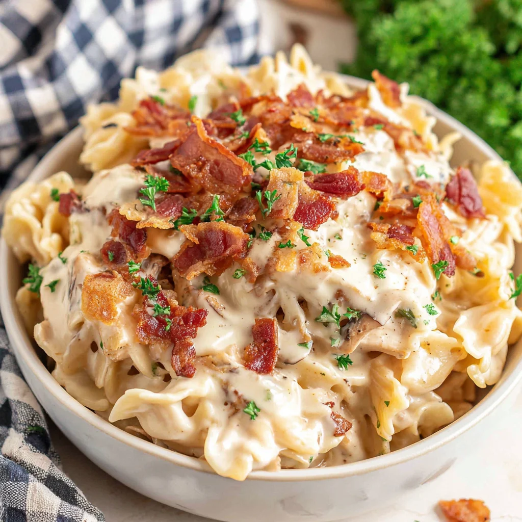 Cheesy Chicken Bacon Ranch Pasta