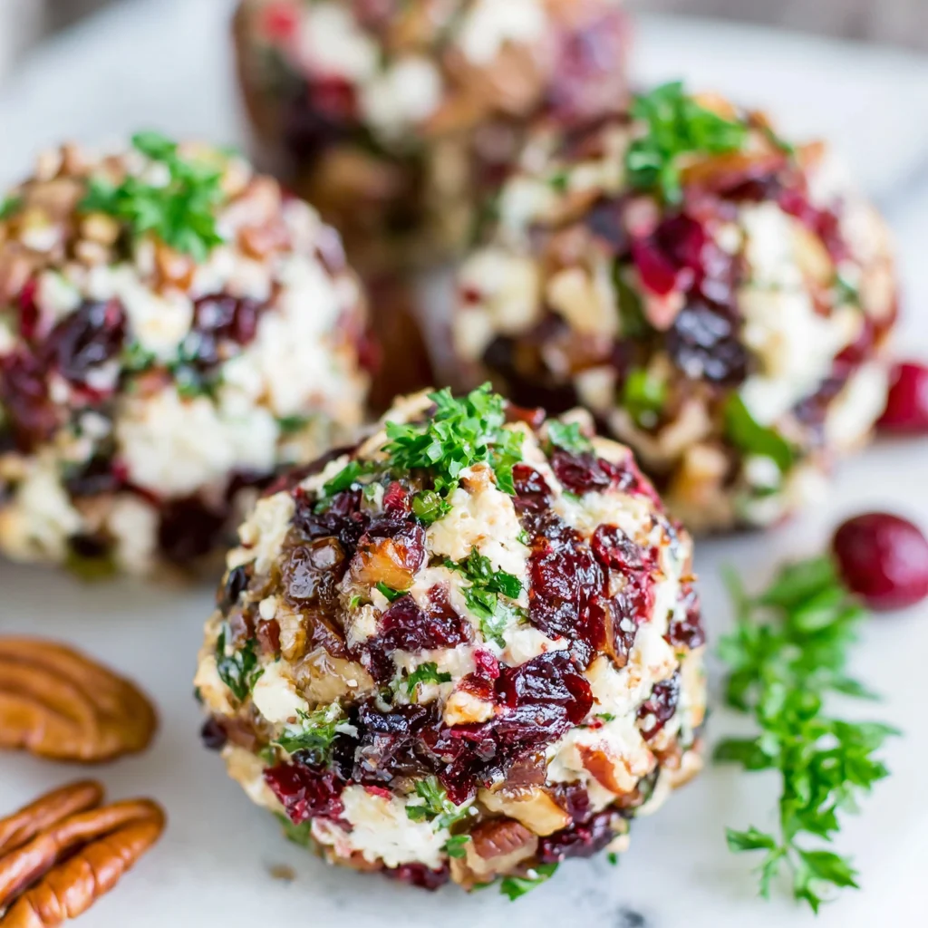 Cranberry Pecan Goat Cheese Balls