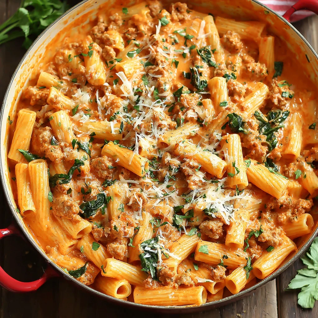 Creamy Sausage Rigatoni