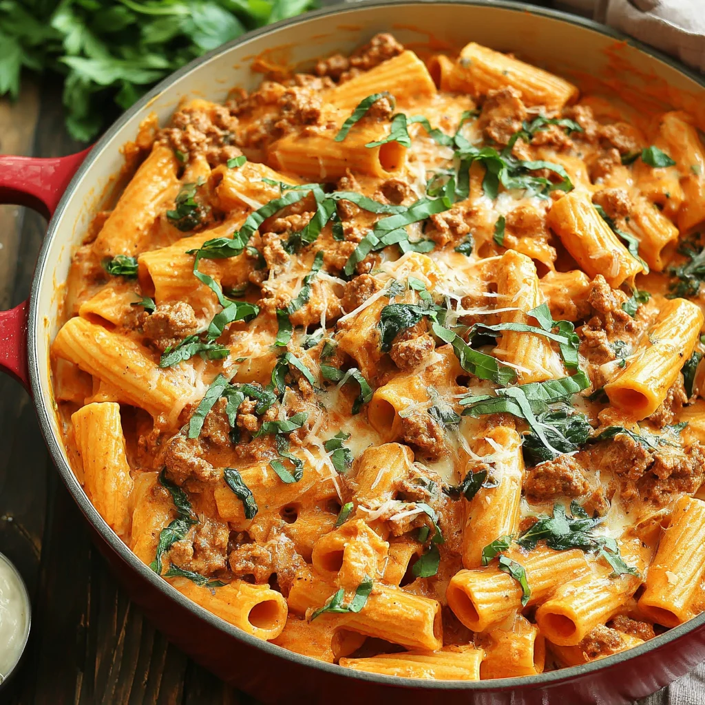Creamy Sausage Rigatoni
