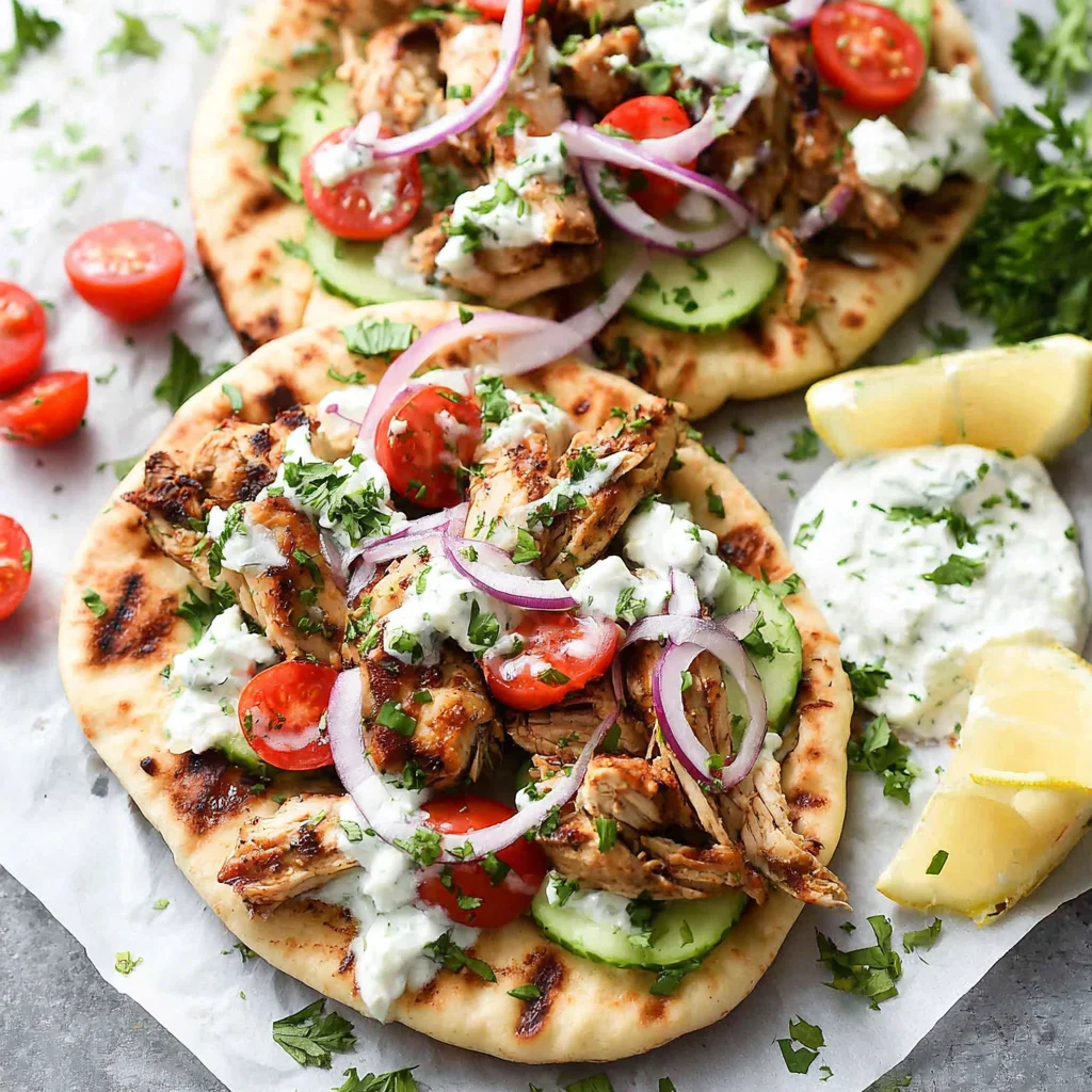 Greek Chicken Gyros