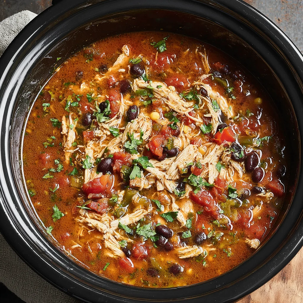 Slow Cooker Chicken Tortilla Soup