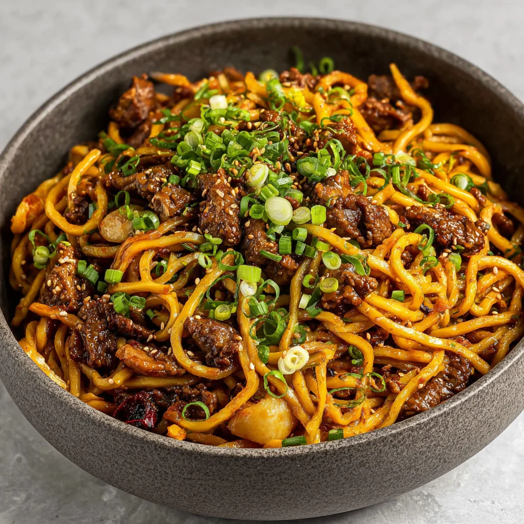 mongolian beef noodles