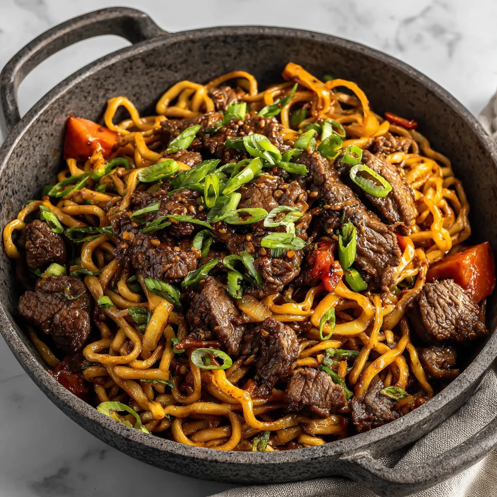 mongolian beef noodles