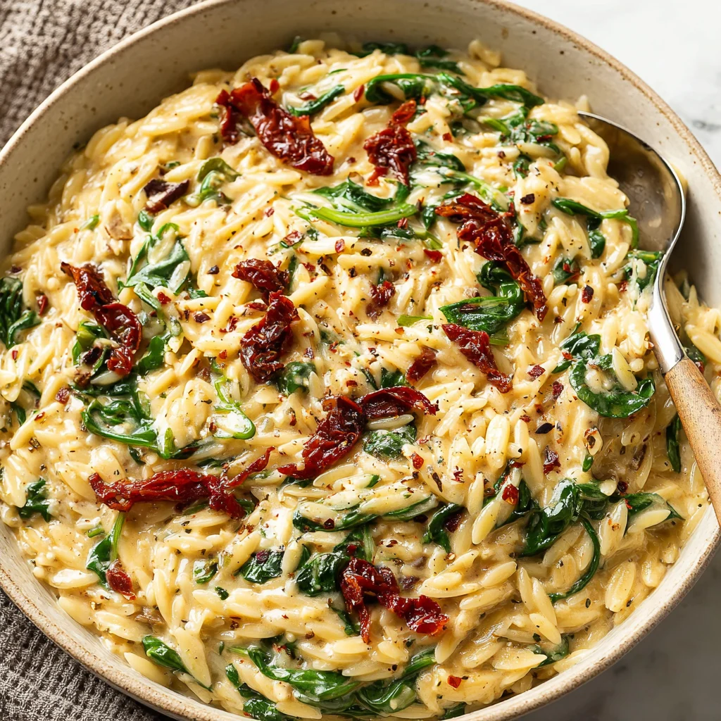 Creamy Tuscan Orzo