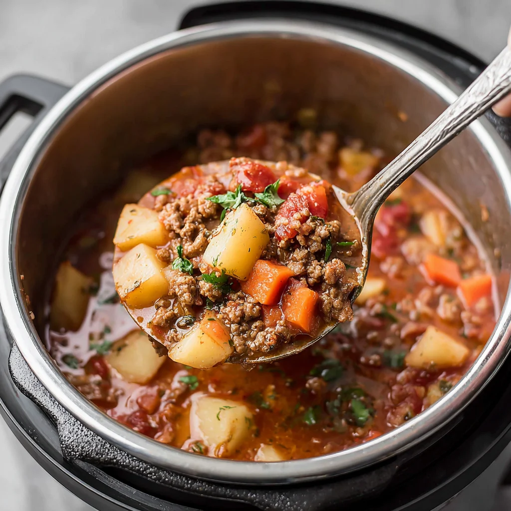 Instant Pot Hamburger Soup