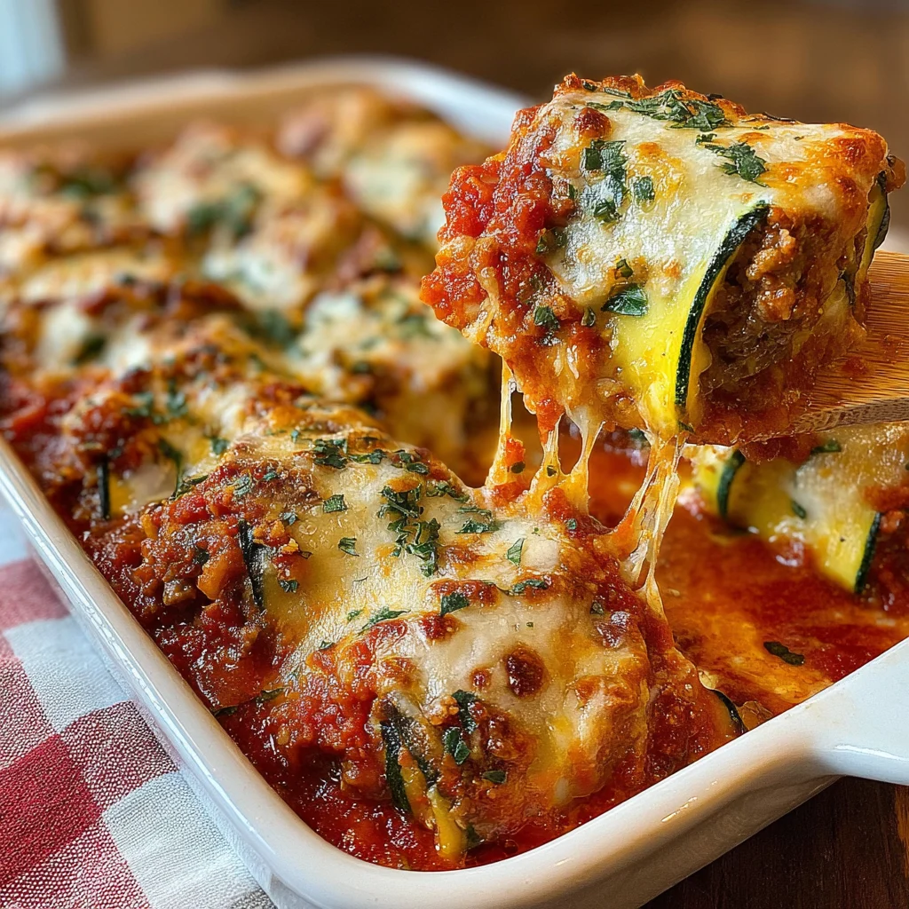 Zucchini Lasagna Roll Ups