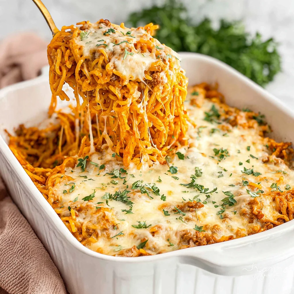Oven Baked Spaghetti